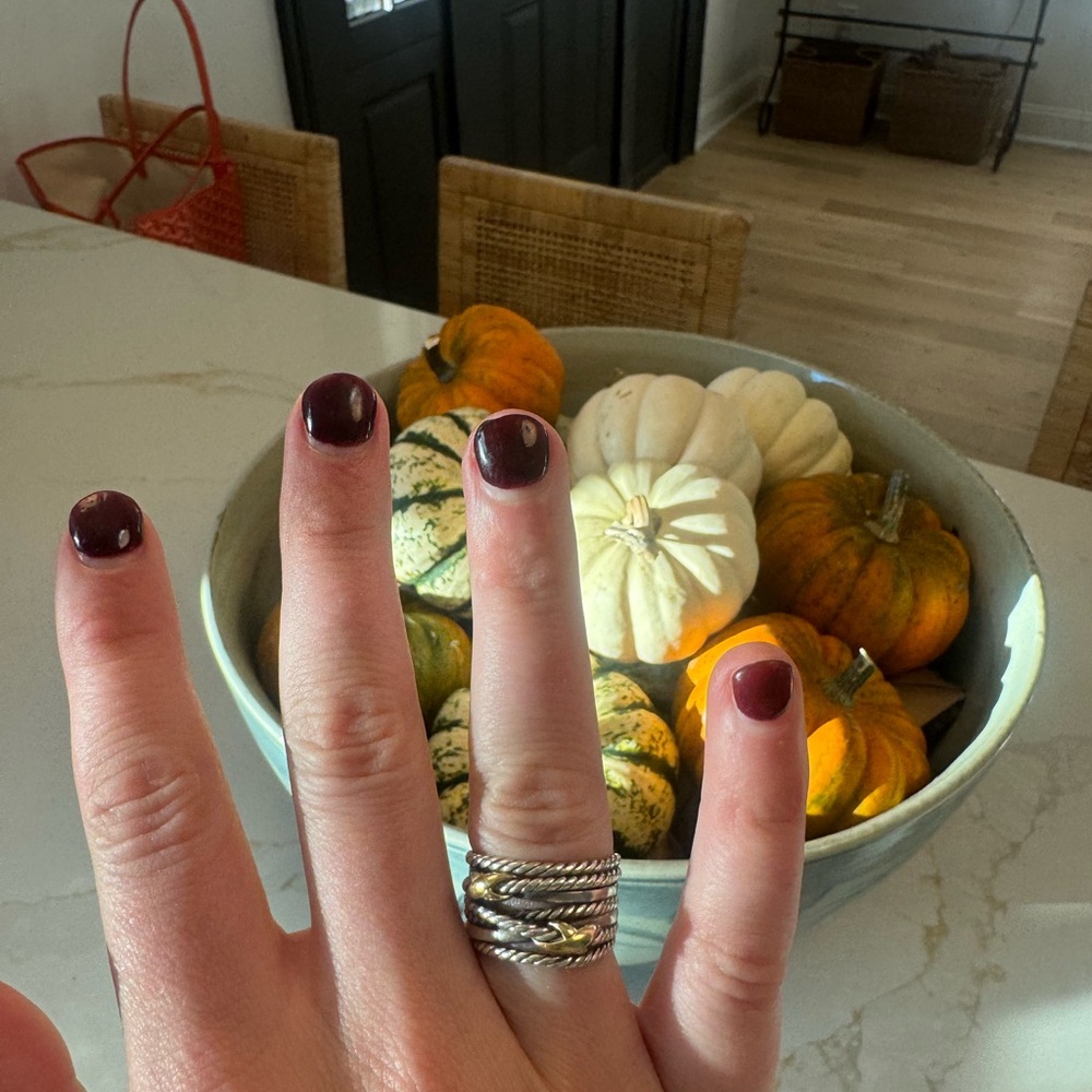 David Yurman X Crossover Ring with 18K Yellow Gold